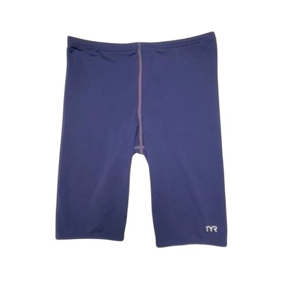 TYR Men’s Durafast Elite Jammer Swimsuit Navy Blue Size 30 Training Racing - Picture 1 of 10